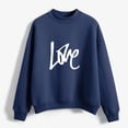 thumbnail image 4 of CEHVOM Femmes Mode Décontractée Imprimé Col Rond Ample Manches Longues Hauts Courts Blouse Chandails Sans Capuche Liquidation, 4 of 5