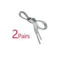 thumbnail image 3 of INSPIRE CHIC Unisex Solid Color Flat 0.4'' Wide Ribbon Shoelaces 2 Pairs 120cm/47.2" Light Gray, 3 of 6