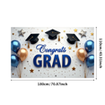 thumbnail image 3 of Graduation Party Supplies Congrats Grad Banner Backdrop Background with Balloons and Confetti Decorations for Graduation Ceremony Celebration Classroom Event, 3 of 4