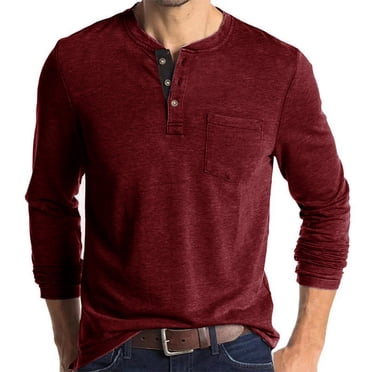 Aqestyerly T-Shirt à Manches Longues pour Homme, Coupe Robuste, Couleur Unie, Col Rond, T-Shirt, Chemisier à Manches Longues, Haut Décontracté de Gym pour Homme HWRETIE