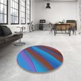 thumbnail image 4 of Ahgly Company Tapis d'Intérieur Lavable en Machine Carré Transitionnel DodgerBlue, 3 Pieds Carré, 4 of 7