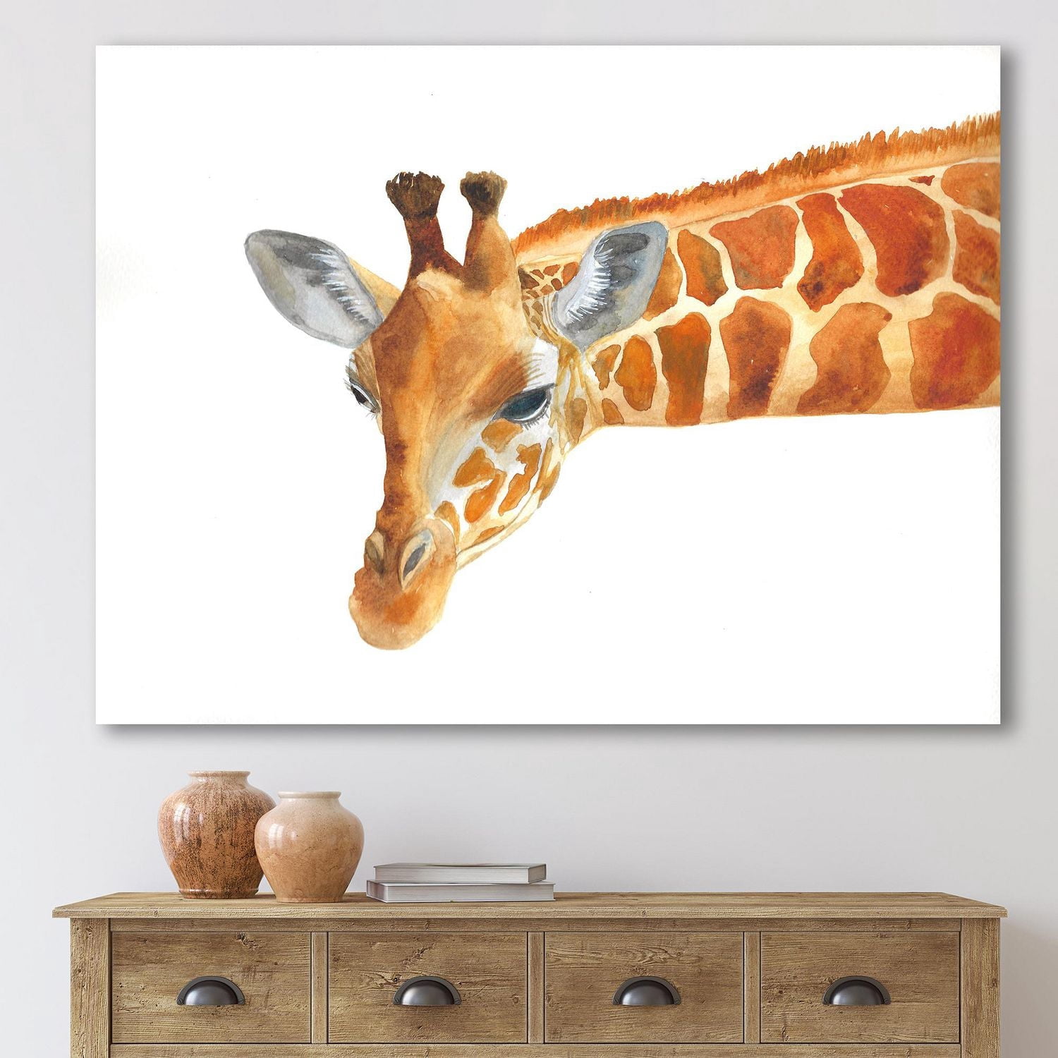 Designart Portrait d'Une Girafe IX Art mural sur toile