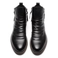 thumbnail image 3 of Woobling Men Non Slip Bootie Shoes Work Side Zip Casual Leather Boot Black 5.5, 3 of 5