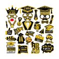 thumbnail image 1 of pdqouc 2026 Graduation Photo Booth Props, Black Gold Graduation Photo Prop Frame & Grad Photo Booth Props, Funny Grad Party Selfie Props, Selfie Photo Frame for High School and College Grad, 1 of 8
