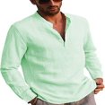 thumbnail image 1 of Chemise Homme Col Montant Manches Longues Chemises Hommes, 1 of 5