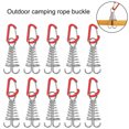 thumbnail image 1 of Octopus Deck Peg Spiral Shaped Adjustable Spring Durable Outdoor Camping Octopus Rope Buckle with Carabiner Hook for Hiking, 1 of 7