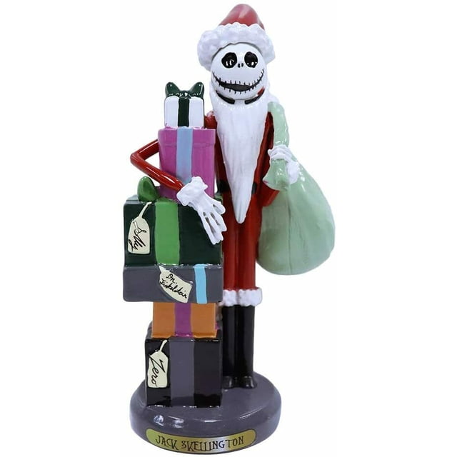 Kurt Adler 6-Inch Jack Skellington Collectible Nutcracker, Santa Outfit