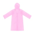 thumbnail image 2 of Fridja Économies d'Été Poncho de Pluie Extérieur Imperméable Portable Léger Réutilisable avec Capuche, Poncho de Pluie pour Hommes et Femmes pour Randonnée et Alpinisme, Rose, 2 of 5