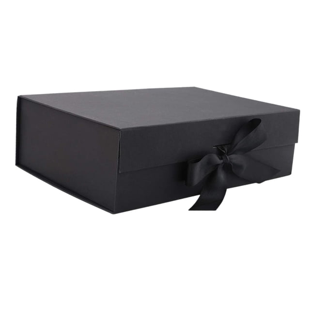 Gift Box with Ribbon Reusable, Proposal Gift Boxes, with Lids Gift Packaging Box for Wedding Cupcake Boxes Engagement Party Bridemaid Gifts Black