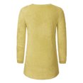 thumbnail image 4 of Innerwin Hauts en Tricot Manches Longues Femme Chandail Décontracté Col Rond Tunique Ample Blouse Jaune m, 4 of 7