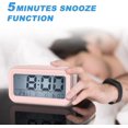 thumbnail image 5 of Digital Alarm Clock Morning Alarm Clock, Silent Battery Operated Digital Alarm Clock for Kids Adults Large LED Display Temperature Calendar, Travel Al, 5 of 5