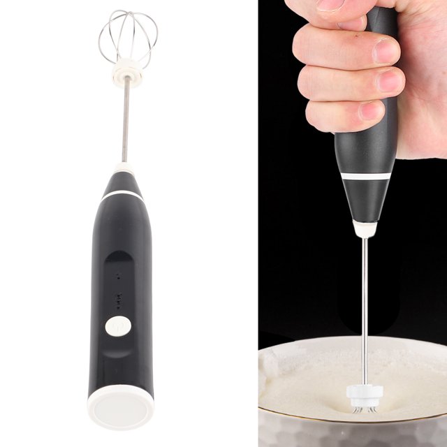 Easy to Clean Coffee Mixer, Handheld Electric Egg Beater, for Kitchen Home Black