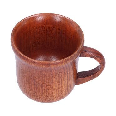 Verdant Touch Tasse en bois pour café, thé, café en bois avec poignée pour maison, bar, restaurant