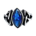 thumbnail image 2 of Men Crystal Ring Party Ceremony Wedding Boys Vintage Style Simple Design Portable Steel Rings Hand Jewellery Birthday Gift Blue Size 10, 2 of 6