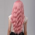 thumbnail image 3 of Perruques Bouclées Roses Pretfy Aguichant à Cheveux Ondulés Perruque Longue pour Femmes Résistante à la Chaleur Synthétique pour Femmes Cosplay Fête Usage Quotidien, 3 of 7