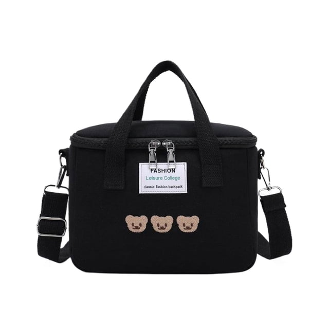 VONKY Convenient Lunch Handbag With Waterproof Fabric Moms Small Stature And Large Storage Capacity Diaper black