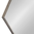 thumbnail image 3 of Kate and Laurel Rhodes Modern Hexagon Wall Mirror, 31" x 22", Dark Silver, Chic Geometric Wall Mirror, 3 of 7