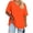 Orange, variant on Womens Summer Oversized T-Shirts Plus Size Loose V Neck Basic Tee Shirts Short Sleeve Casual Y2k Tops White, XL