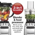 thumbnail image 2 of Hamilton Beach Multi Blend Système de cuisine mélangeur et robot culinaire, pichet 48 oz, bol hachoir 3 tasses, 700 watts, chrome, 53520JC, 2 of 8