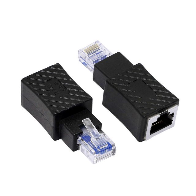 Adaptateur Ethernet Droit, Connecteur de Réseau LAN d'Extension RJ45 Mâle vers Femelle Cat6 (Lot de 2) (Droit)
