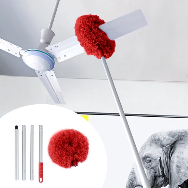 Summer Savings Kcavykas Ceiling Fan Duster-Dusters for Cleaning- Microfiber Duster with Extension Pole 47 Inches- Duster for Cleaning Ceiling Fan- High Ceiling- Furniture
