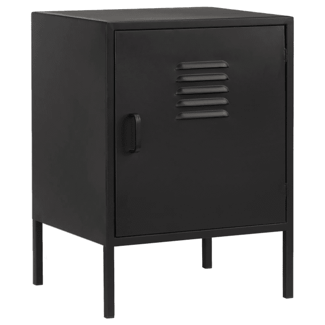 Bouclair Black Metal Locker Side Table
