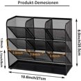 thumbnail image 3 of Mesh Desk Organiser,Multi-Functional Pen Holder,Desktop Stationary Organiser, Pen Storage Rack for School Home Office Supplies, 3 of 7