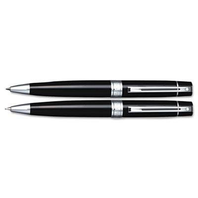 Sheaffer Products Sheaffer Collection Cadeau 300 Séries Stylo à Bille et Crayon Ensemble Baril Noir Vendu comme 1 Chaque Baril Noir Brillant Sophistiqué avec Bordure en chrome. Déplacement Fluide