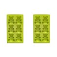 thumbnail image 1 of ZheElen 2pcs Molds Animals Cake Silicone Non-Stick Baking Pan Mould Small Bakeware Decorating Tool Cooking Gadget Self-Assembly Green, 1 of 6
