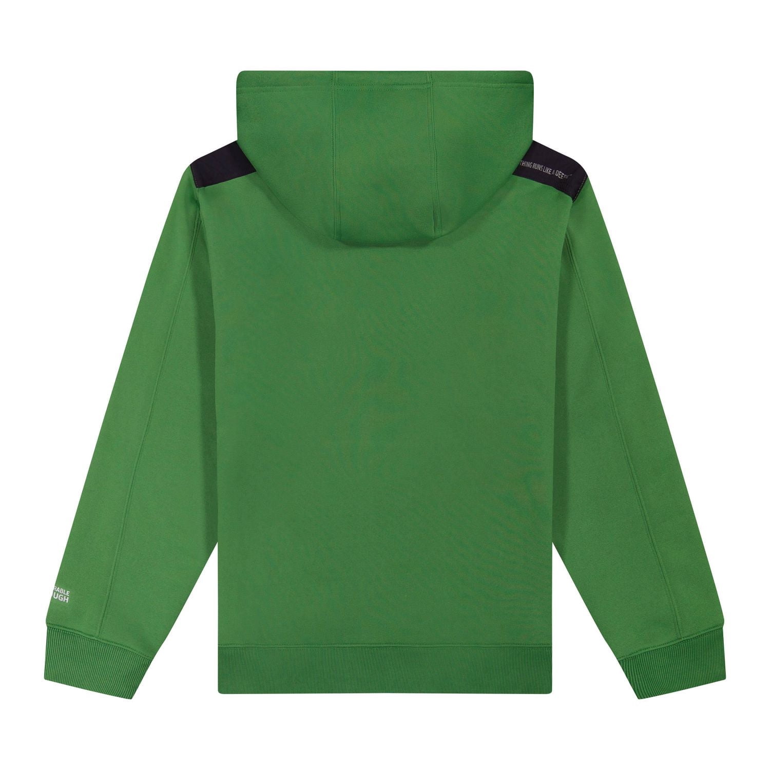 John Deere Men’s Reinforced Pull Over Fleece Hoodie with Nylon Trim, S-XL