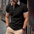 thumbnail image 4 of Men's Four Seasons Leisure Fashion Design Lapel Button Short Sleeve, 4 of 6