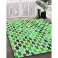 thumbnail image 3 of Ahgly Company Tapis Rectangulaire Lavable en Machine Intérieur Vert Transitionnel, 2 Pieds x 3 Pieds, 3 of 7