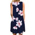 thumbnail image 2 of CPOKRTWSO Robe Midi Décontractée d'Été Sans Manches à Poches Imprimée Florale pour Femmes, 2 of 7