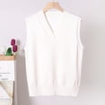 thumbnail image 2 of MeetoTime Women's Sweater Vest Basic V Neck Sleeveless Uniform Pullover Knitwear Knitted Tank Tops, 2 of 7