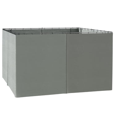 Outsunny Ensemble de Parois Latérales de Remplacement pour Pavillon 10 Pieds x 12 Pieds, 4 Panneaux, Gris Foncé