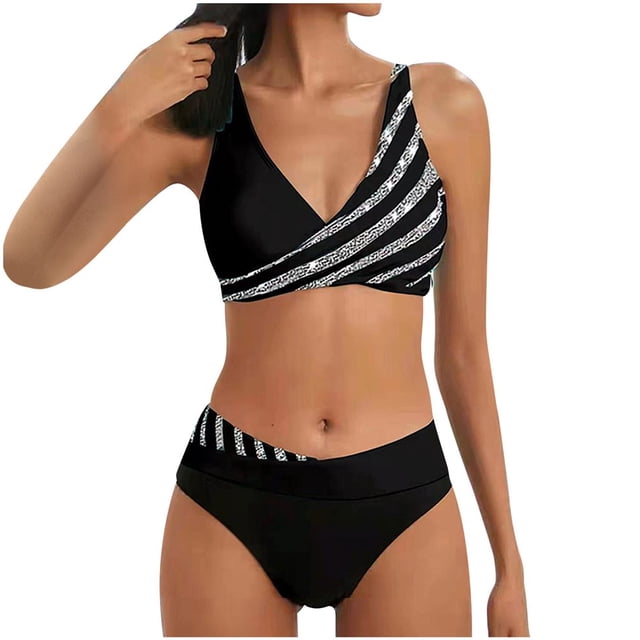 Bikini Sets for Women Plus Size Halter Swimsuits Two Piece Bathing Suit
