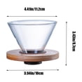 thumbnail image 3 of Glass Coffee Filter Mug | Reusable Hand Brew Coffee Drip | Portable Pour Over Coffee Maker with Removable Wooden Base | Single Serve Coffee Brewing Tool for Home Kitchen Office Outdoor, 3 of 6