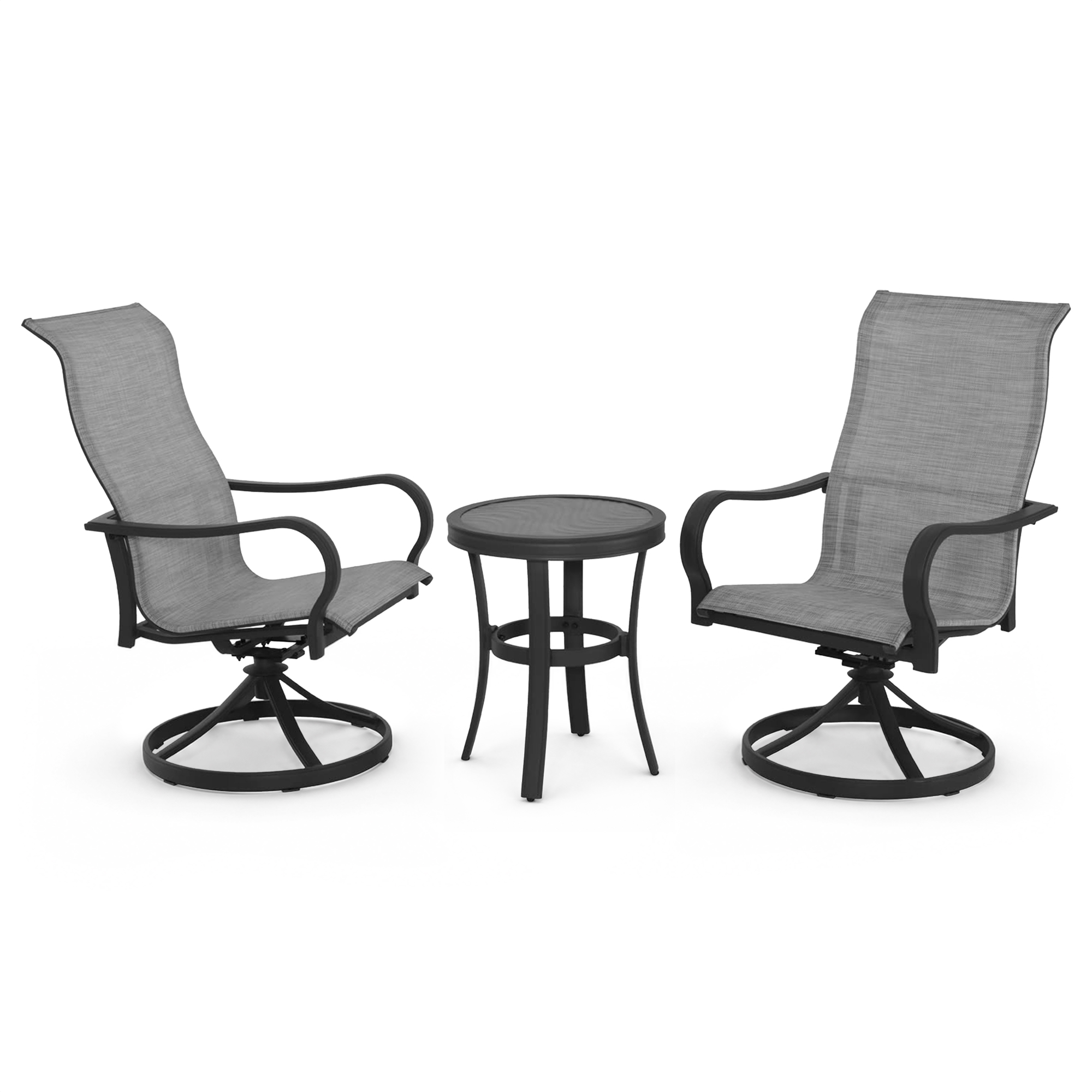 Four Seasons Courtyard Palermo 3 Piece Aluminum Bistro Chair and Table Set