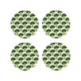 thumbnail image 1 of Vsdgher Mignons sous-Verres en Cuir à Imprimé Brocoli pour Boissons, sous-Verres Durables Ensemble de 4 pour Protection de Table, Décor de Maison Luxueux et Cadeau de Pendaison de Crémaillère - Forme Ronde, 1 of 6