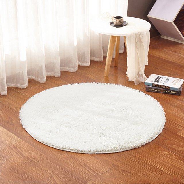 Plush Chair Floor Mat Round Carpet Children Bedroom Mat Play Tent Area Rug Yoga Mat
