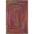 thumbnail image 4 of Safavieh Tressed Collection BRD210A Fait à la Main Boho Réversible Coton Zone Tapis, 3' x 5', Rouge / Multi, 4 of 5