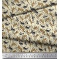 thumbnail image 2 of Soimoi Cotton Duck Fabric Leaves & Leopard Animal Printed Fabric 1 Yard 42 Inch Wide, 2 of 4