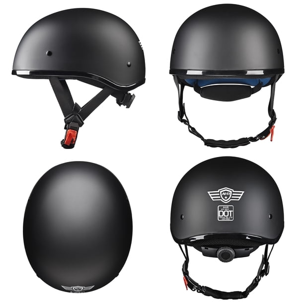 german motorcycle helmet canada Style Half Open Face Adult Men Women DOT Approved Retro HelmetMatte Black (Large) : Automotive Ride with the perfect balance of classic outlaw style and modern safety in the Daytona German Helmet MOTORCYCLE HELMETS