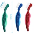 thumbnail image 4 of Walson Brosse pour Dentiers Durs de Qualité Supérieure Brosse à Dents Résistante à l'Usure Plastique Poils Multicouches Réutilisable Portable Brosses à Dents Double Face, 4 of 9
