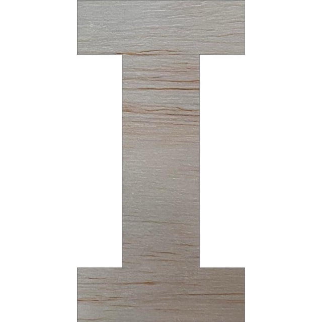 Wooden Block Letters, Unfinished 4'' Rockwell I, Craft