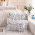 thumbnail image 4 of XYAIYT Soft Ruffled Throw Pillow Cover for Living Room Sofa and Bedroom Elegant Hidden Zipper Design Easy to Insert and Machine Washable Decorative Cushion Cover(White,Tpye5), 4 of 6