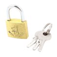 thumbnail image 1 of Unique Bargains Family Office Door Solid Chain Gate Lock Brass Padlock w 3 Keys, 1 of 2