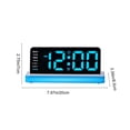 thumbnail image 2 of JASKFLY LED Digital Wall Clock Large Display Alarm Clock with Digital Calendar Multifunctional for Living Rooms Bedrooms & Offices Blue, 2 of 8