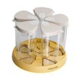 thumbnail image 3 of Luzkey Dry Food Storage Containers Grain Dispenser 360 degree Rotating Organizer Rice Dispenser for Beans Barley Peanut Cereal Countertop Yellow Base, 3 of 8