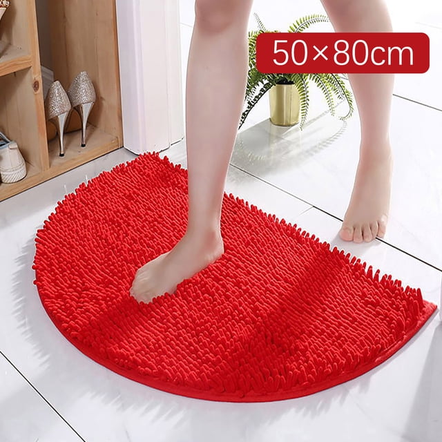 Carpet - Half Round Bathroom Rug for Comfort Durable Thickened Furry Soft and Machine Washable Bath Mat for Everyday Use